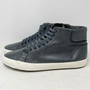Camper Blue Grey Leather Andratx High Top Zip Sneakers Mens EU 45 US 11.5-12